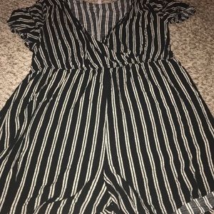 Xhilaration Striped V Neck Romper